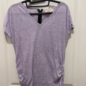 Women's Purple V-Neck Top